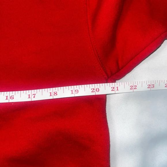 Christmas NOEL Happy Face Santa Hat Pullover Crewneck Sweatshirt Forever21 M - Picture 5 of 6